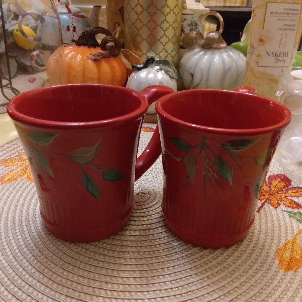 NWOT Tracy Porter's Set of Two Coffee Mugs from the Jolly Ol' Snowy Collection